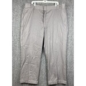 Dickies 874 Original Fit Gray 4 Pocket Mens 44x30 Canvas Casual Logo Work Pants